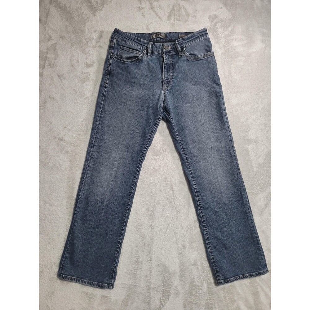 34 Heritage Jeans Mens 34x30 Blue Straight Regular Fit Medium Wash Stretch Denim